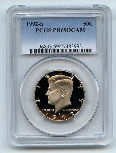 1992 S 50C Kennedy Half Dollar PP PCGS PR69DCAM