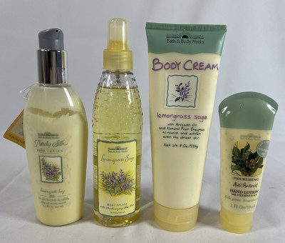 Bath & Body Works Lemongrass Sage Retired Scent Bundle/Lotion, Body Mist READ