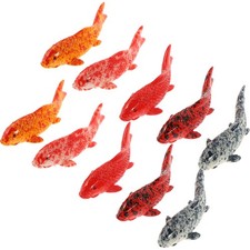  20 Pcs Koi Decorations Resin Fake Fish Small Tank Supplies Floating Glass