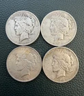 Lot of 4 Peace Silver Dollars | 1922-1923 | 90% Silver | Circulated