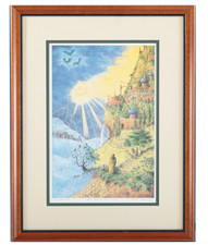 George Harrison, Keith West Lithograph Edition Autographed Framed ED850