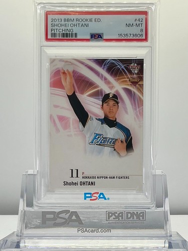  SHOHEI OHTANI 2013BBM ROOKIE EDITION PITCHING #42 PSA8!ROOKIE CARD!POP36! 