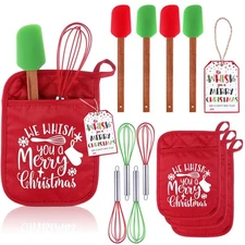 16 Pcs Christmas Kitchen Gifts Include Christmas Pot Holders 10 Inch Stainles...