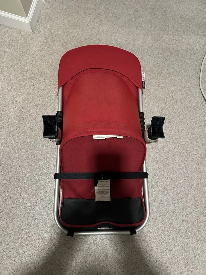 bugaboo seat Frame with Red fabric and straps Gecko Model But Fits Frog Too - Image 3 of 4