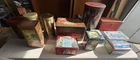 Lot of Vintage European EMPTY Tin Boxes Coffee Tea Cocoa Biscuit Cigar More
