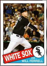 2015 Topps Archives #WF-7 Will Ferrell Baseball Card HBO Variation White Sox