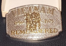 NIB VIETNAM REMEMBERED BELT BUCKLE New