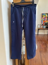 FIGS Technical Collection Scrub Pants Stretch Blue Womens Medium
