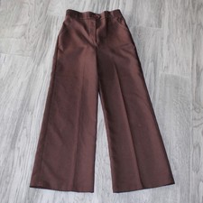 Vintage 1970s brown flared straight leg dress pants, size 14 misses