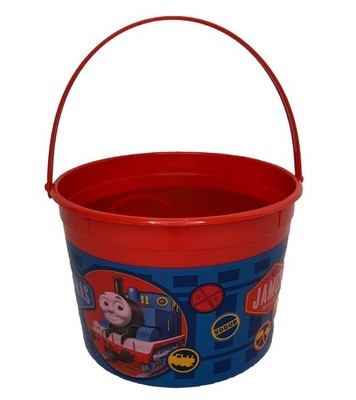 Thomas The Train Bucket w/ Handle Birthday Party Favor Halloween Easter Pail