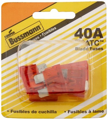 Bussmann (BP/ATC-40-RP 40 Amp ATC Blade Fuse, Count of 5 (Pack 1), Orange 