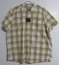 Men's Eddie Bauer Pack It Tech Seersucker Button Up Short Sleeve Shirt XXL TALL