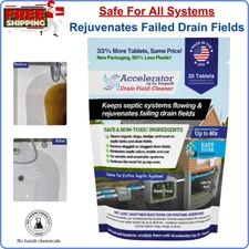 Drain Field Cleaner Tablets by Dr Pooper Clears Septic Tanks Drain Fields Tough
