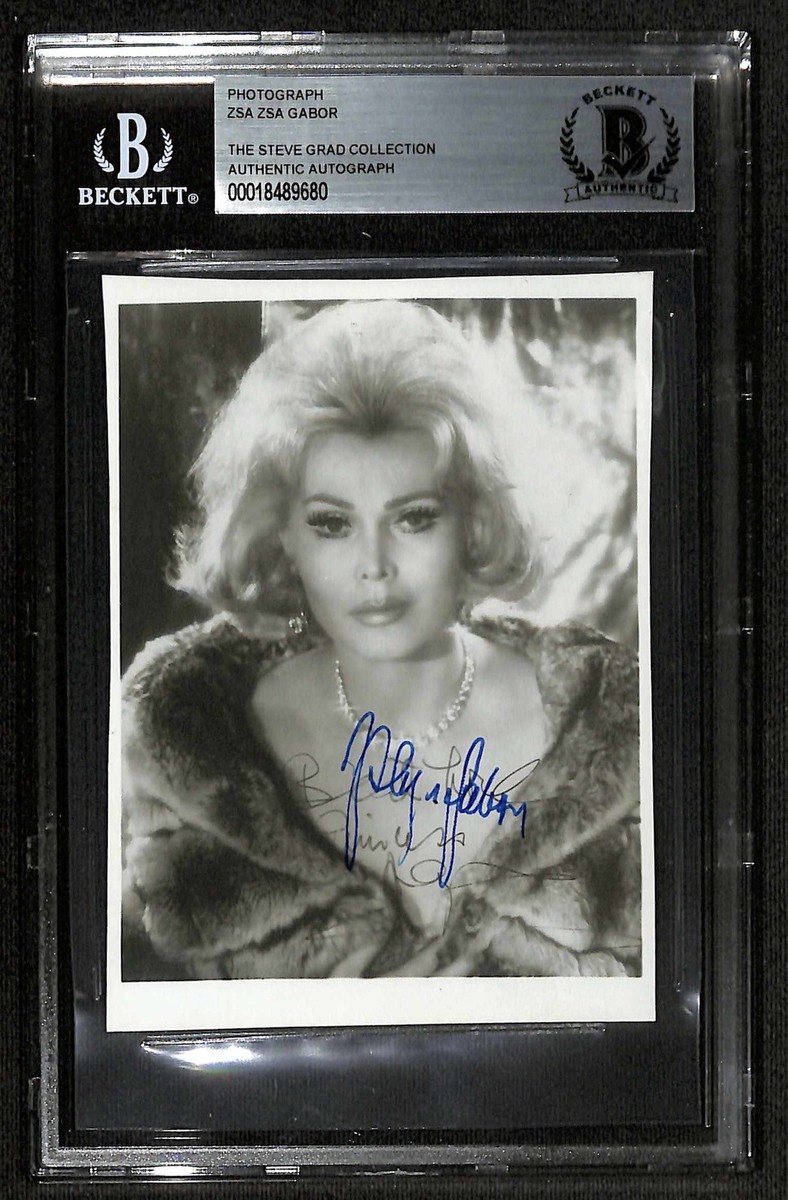 Zsa Zsa Gabor Signed 5x7 Photo BECKETT Authenticated (Grad