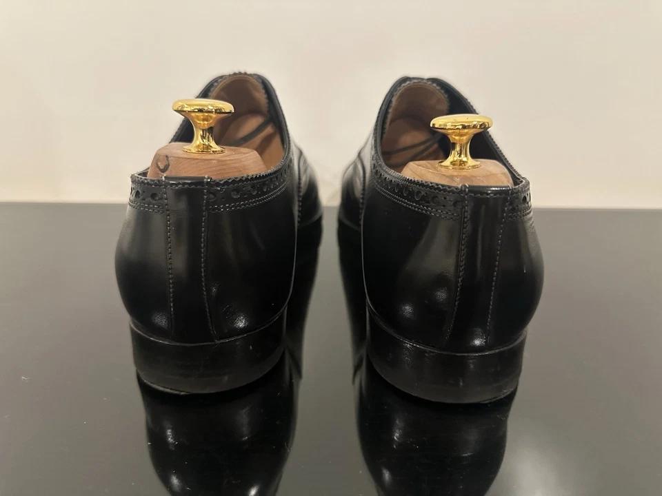 Santoni Men’s Fatte A Mano Black Dress Shoes UK 7 Fits Like US 9 - Image 4 of 4