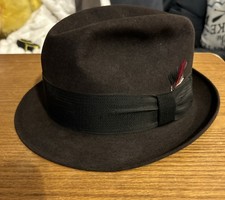 VTG Champs Fedora Hat Brown Kasmir Felt The Felt