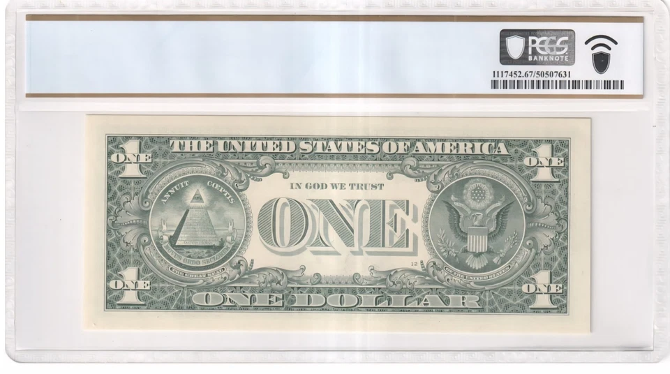 2 X $1 Dollar Bill Star Nonte Consecutive Serial Number PMG 67 Birthday 1960 #78 - Image 3 of 4