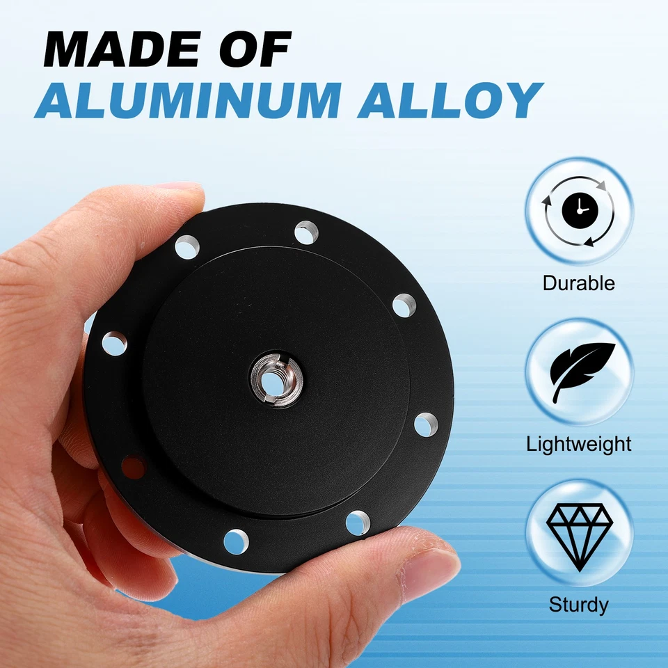 Soporte Adaptador Trípode Rosca 3/8" con Tornillos Adaptadores para DSLR Negro Foto 4 de 4