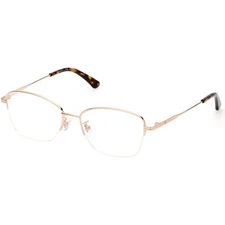 GUESS GU2888-D 028 Gold Plastic Semi Rim Eyeglasses Frame 53-16-140 Asian Fit RX