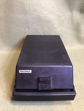 Vintage black Rolodex RC-24 Covered w/ latch 3 X 5 Index Card File A-Z Tabs USA