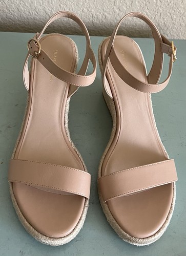 Stuart Weitzman Teddi Keilabsatz Espadrille Knöchelriemen Sandale Schuhe 12 495 $ selten - Bild 7 von 9