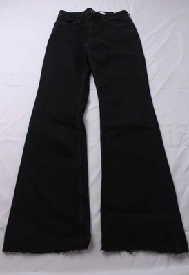 Mango Women's Fiona Flared Mid-Rise Jeans BL1 Black Denim US: 6 EUR: 38 NWT - Image 1 of 4