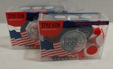 Style Icon - Sprunchie Original - Invisibobble - RED-WHITE-BLUE 2 packs 4 total