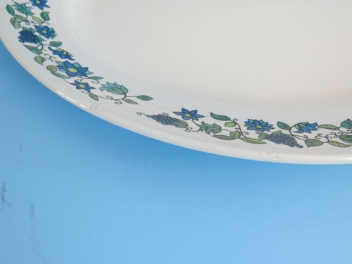 Ridgway Ironstone Serving Platter∙KEW No 7∙England∙Blue & Green Floral Design - Picture 3 of 12