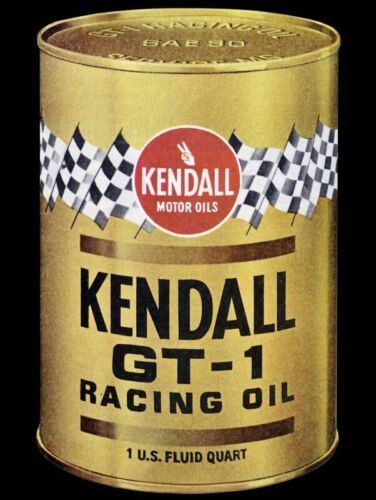 Kendall GT-1 Racing Motor Oil DIECUT NEW Sign: 14" Tall USA Steel - Picture 1 of 1
