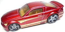 2013 Hot Wheels 07 Ford Mustang Red 2 34 Diecast Car W Cream Gold Stripes