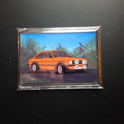 Ford Escort Mk2 RS 1800 Kühlschrankmagnet starr klar Kunststoff 