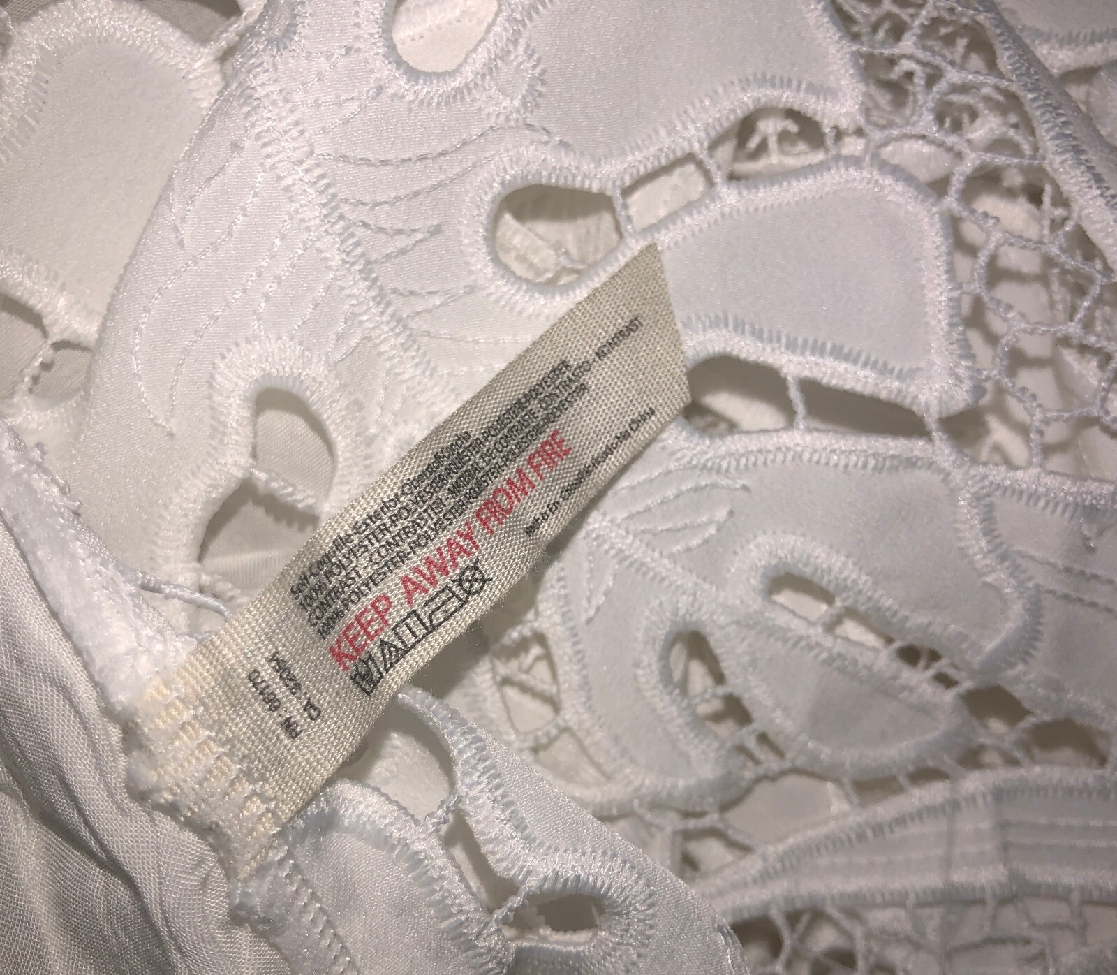 Free People Intimately La Vida  White Lace Sheer Jumpsuit Size Medium NWOT