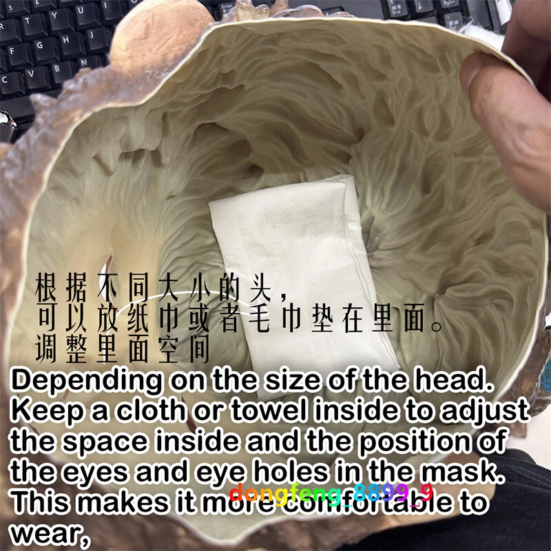 Wukong Monkey King Full Face Mask Hood Cosplay Props Latex Party Accessories - Image 4 of 4