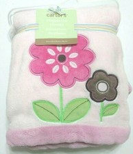 Carter's Snuggle Me Blanket Baby Pink Flower Throw New 30" x 40"