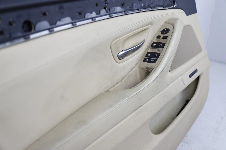 11-16 BMW F10 550i Front Rear Left Right Door Card Panel Leather Oyster W/ Shade Foto 2 de 4