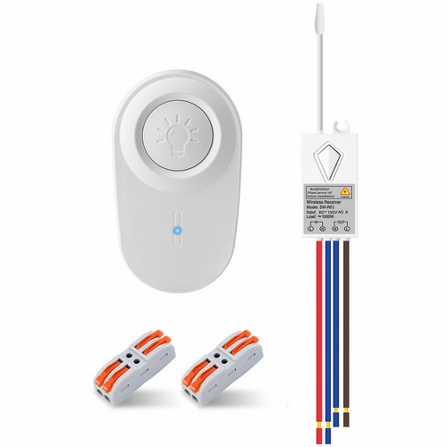 Mini Led Light Switch Wireless Panel 110v Receiver No Wiring No Wifi With Remote