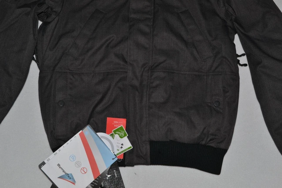 AUTÉNTICA CHAQUETA DE BOMBARDERO NOBIS Stanford para hombre GRIS ACERO TODAS LAS TALLAS NUEVA Foto 3 de 4