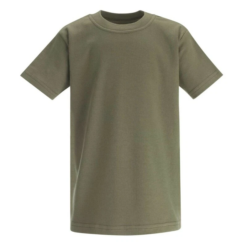 BOYS ARMY GREEN T SHIRT 0 3 MONTH 9 10 YEARS BABY TODDLER KIDS 100 COTTON TOP