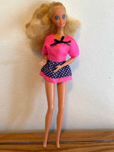 Vintage Mattel Barbie & the Rockers Nude Doll 1985 Blonde Hair Purple Eyeshadow