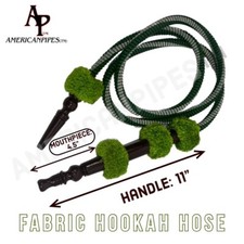 72 Inches Long  Egyptian Style Hookah Hose With A Large Wooden Handle & Grommet