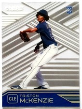 Triston McKenzie 2021 Panini Chronicles Clear Vision Blue #16 -  Guardians