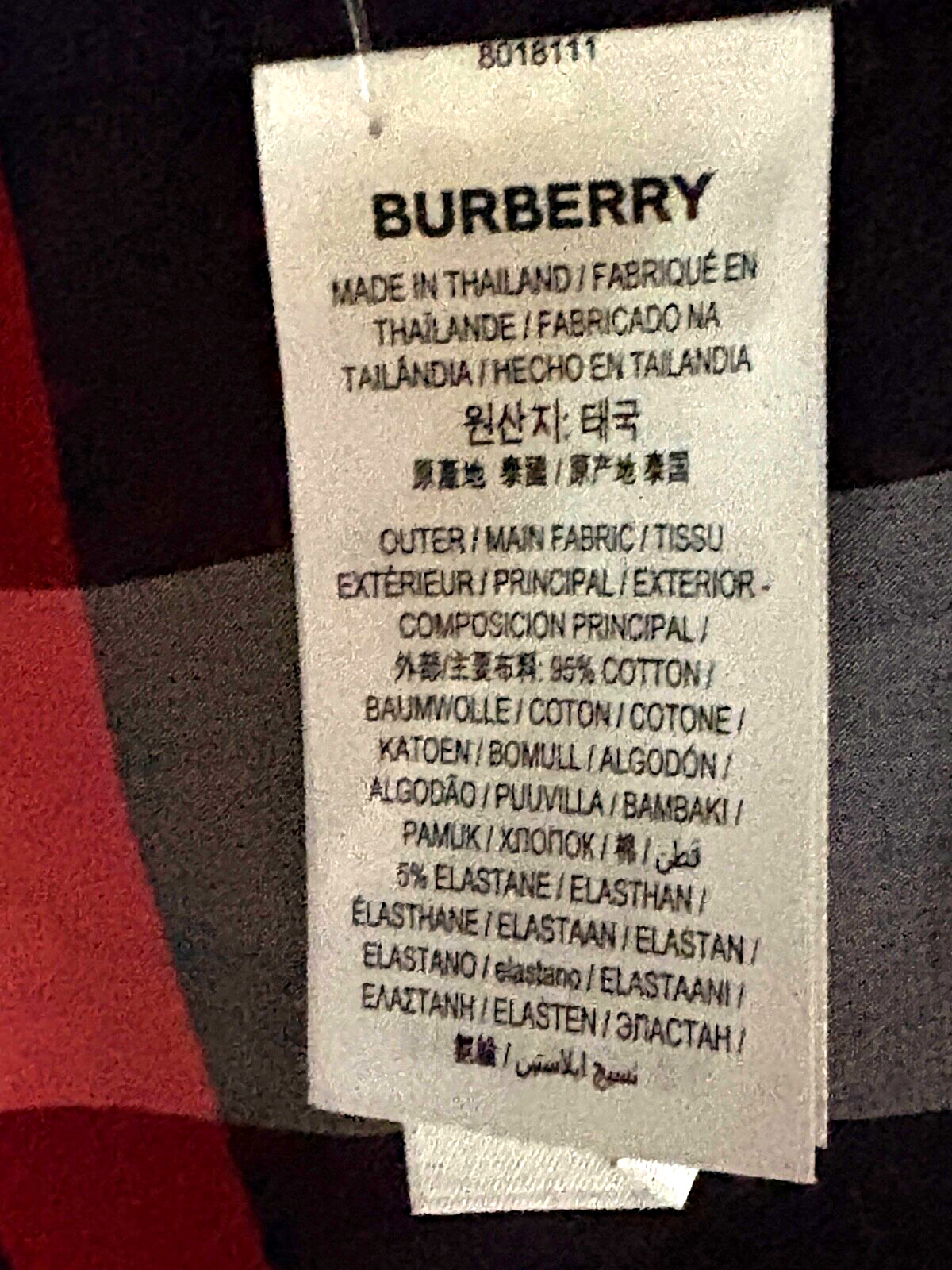 BURBERRY MEN'S MULTICOLOR NOVA PATTERN COTTON BLE… - image 12