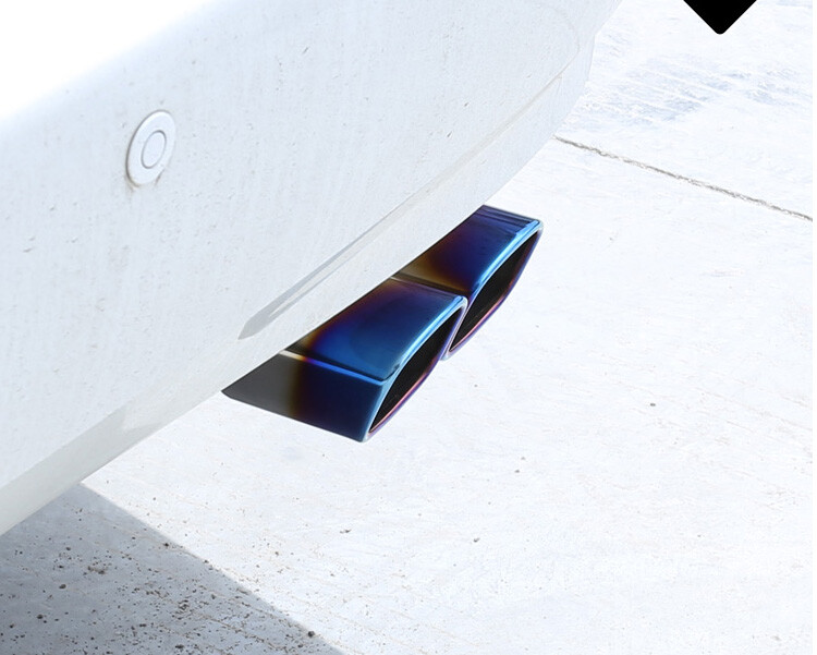 1x Blue Exhaust Pipe Tips Exhaust Muffler Tail Pipe for Honda HRV HRV