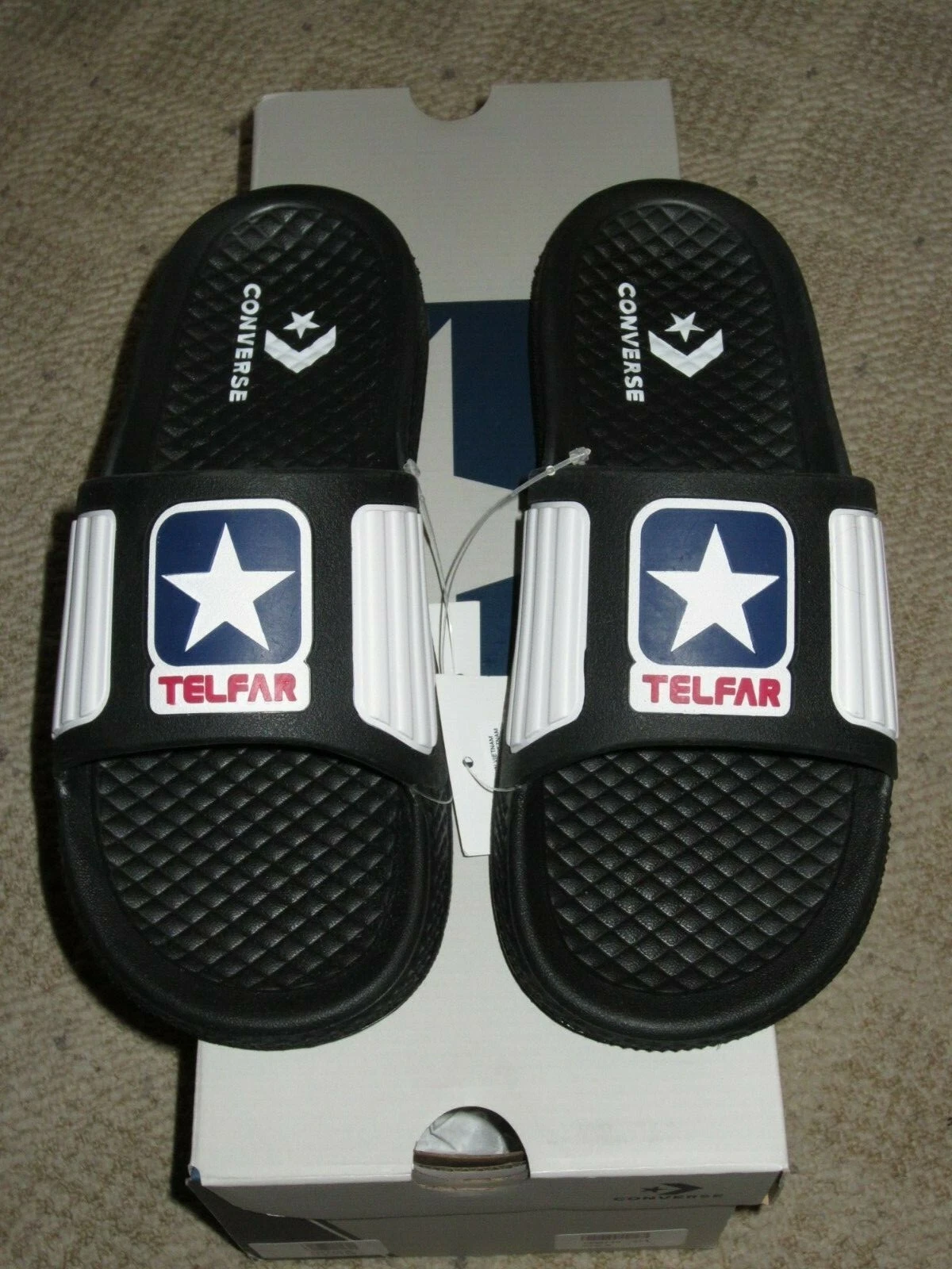 Telfar x Converse All Star Slide Nero Uomo Taglia 6 Donna Taglia 7 NUOVO! 172316C