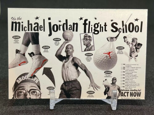 1991 Nike Mars Blackmon Spike Lee Michael Jordan FLIGHT SCHOOL #6 GRADE RDY COMME NEUF - Photo 1 sur 2