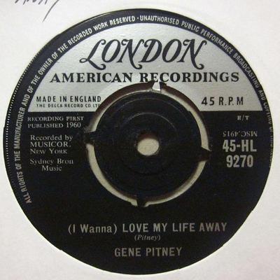Gene Pitney(7'' Vinyl 1st Issue)Love My Life Away-London-HL 9270-Ex/Ex