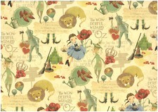 2 fogli carta découpage/cartonaggio legatoria 50x70 cm - Mago di Oz