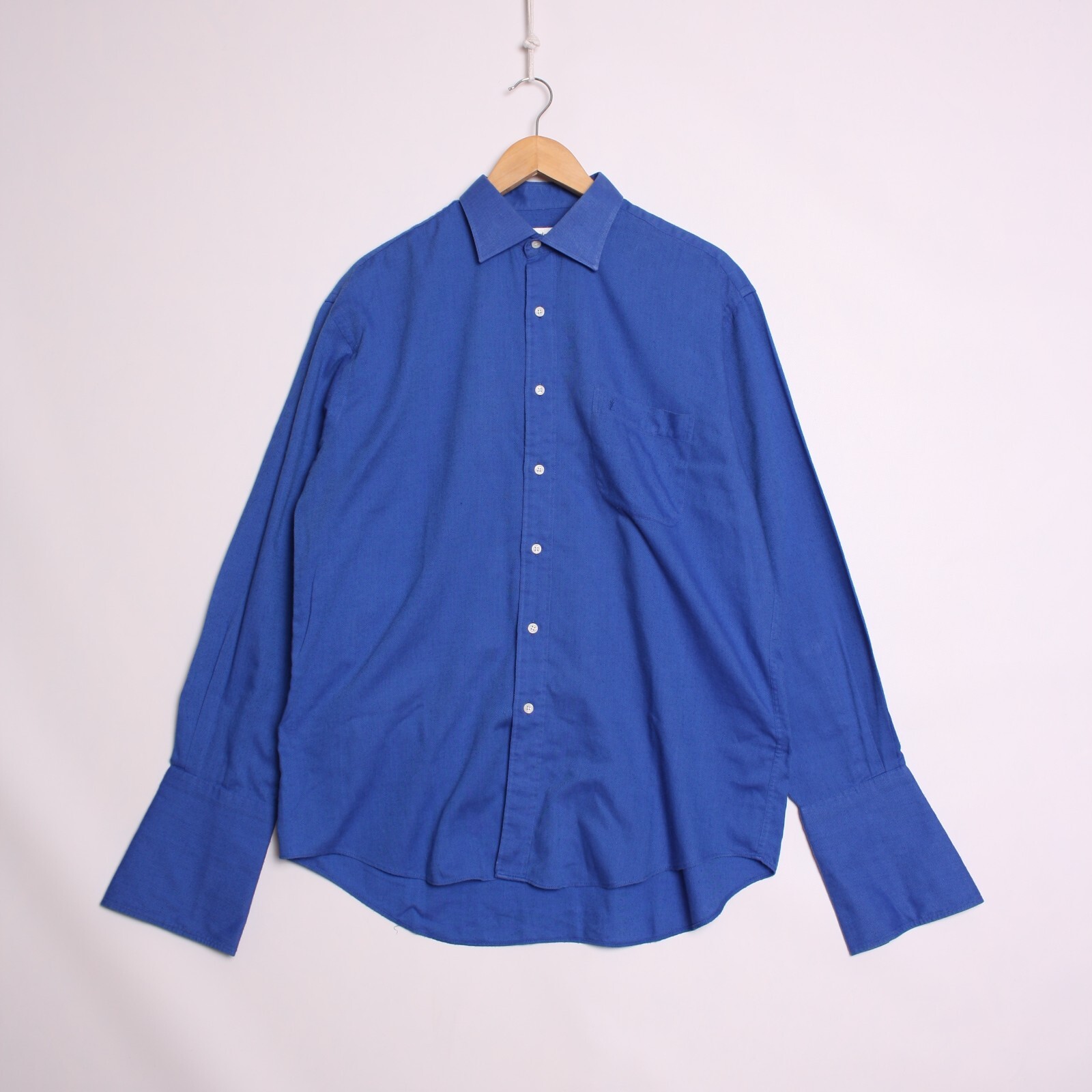 Camicia abito vintage Yves Saint Laurent Pour Homme polsino francese da uomo taglia 40 41 16