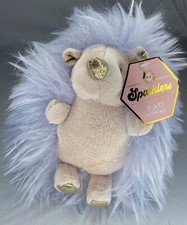 New Fao Schwartz Purple Hedgehog Plushie Stuffed Animal Lavender Gold Soft F.A.O