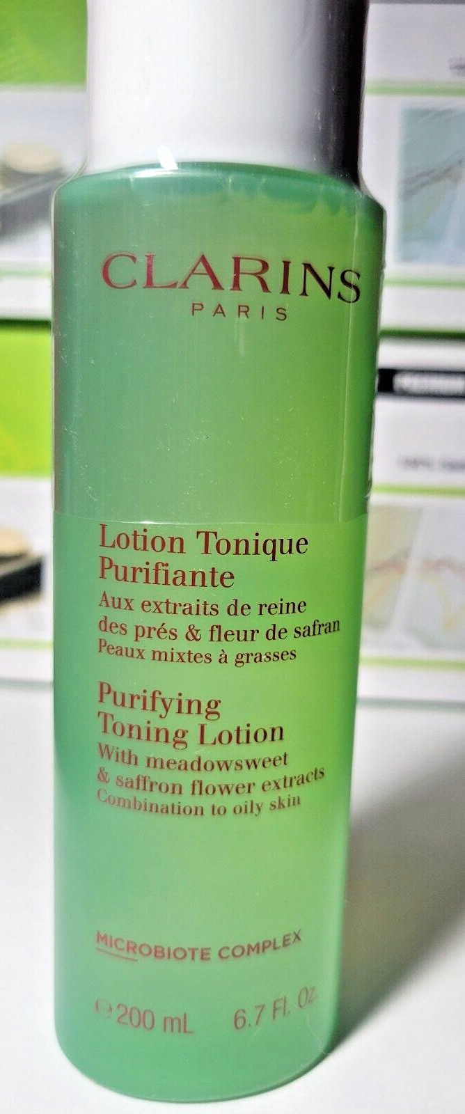 Clarins Purifying Toning Lotion With Meadowsweet 6.7oz / 200ml New & Sealed